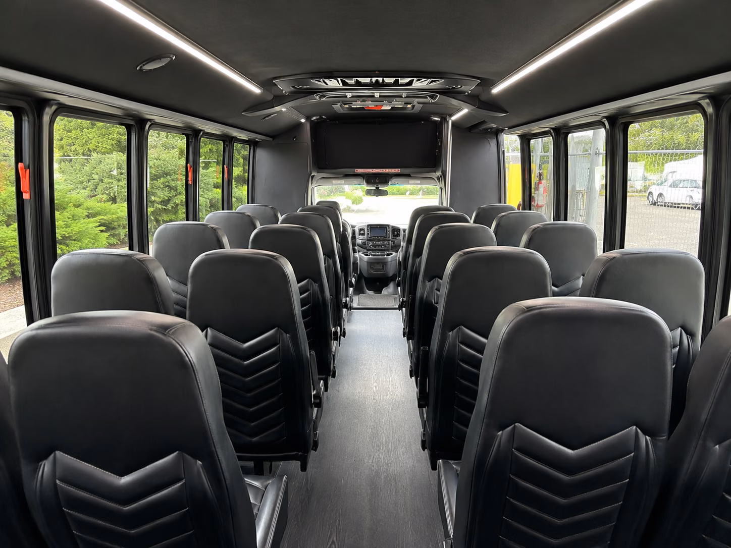 cranston 15 passenger minibus inside