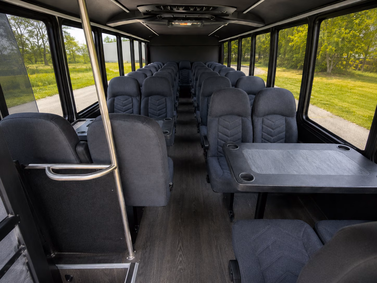 cranston 18 passenger minibus inside