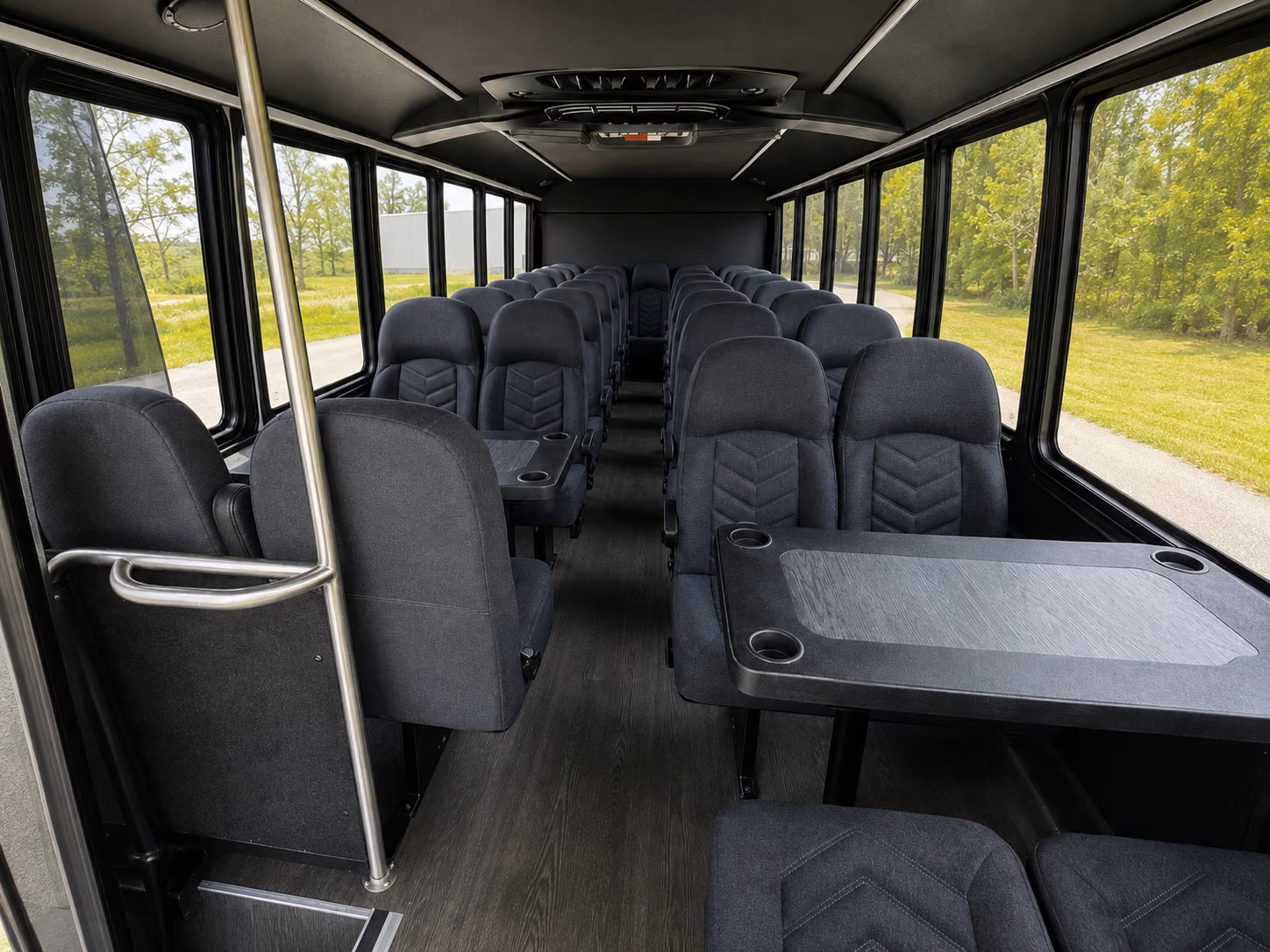 cranston 20 passenger minibus inside