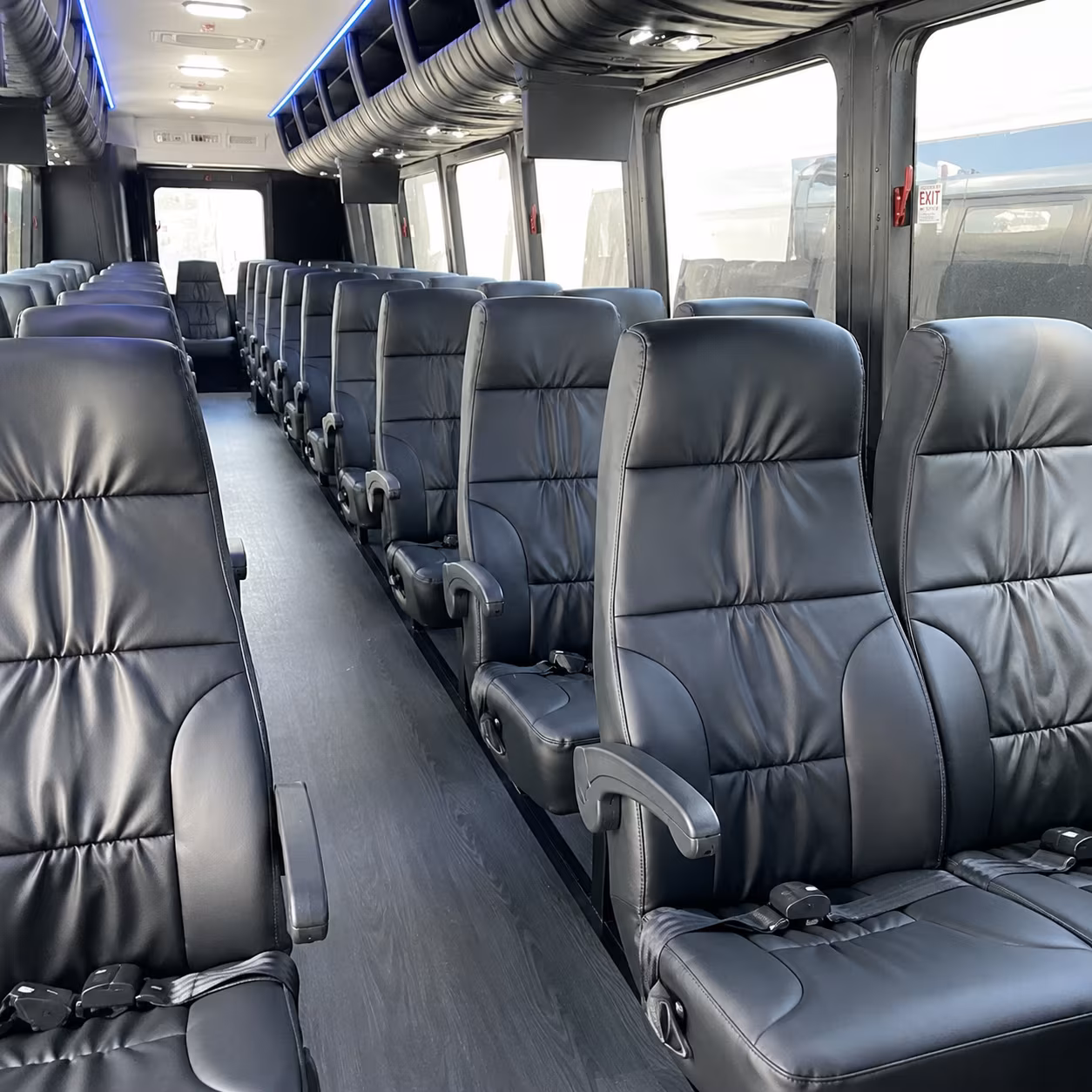 cranston 25 passenger minibus inside
