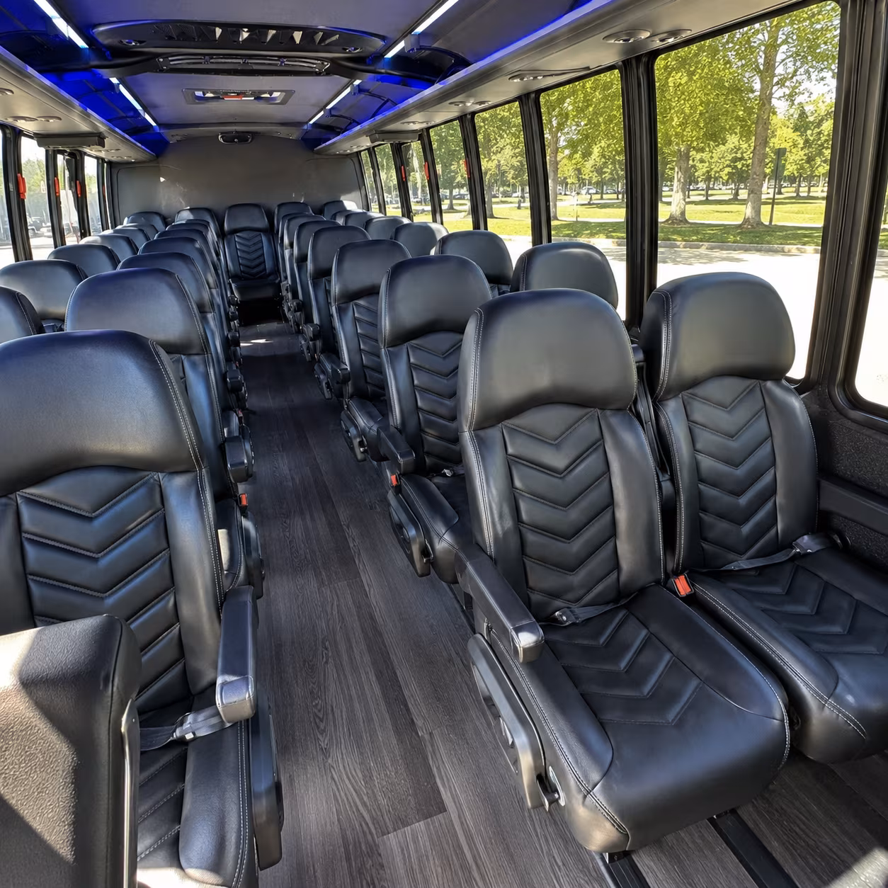 cranston 25 passenger minibus interior