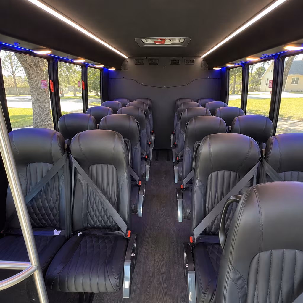 cranston 28 passenger minibus inside