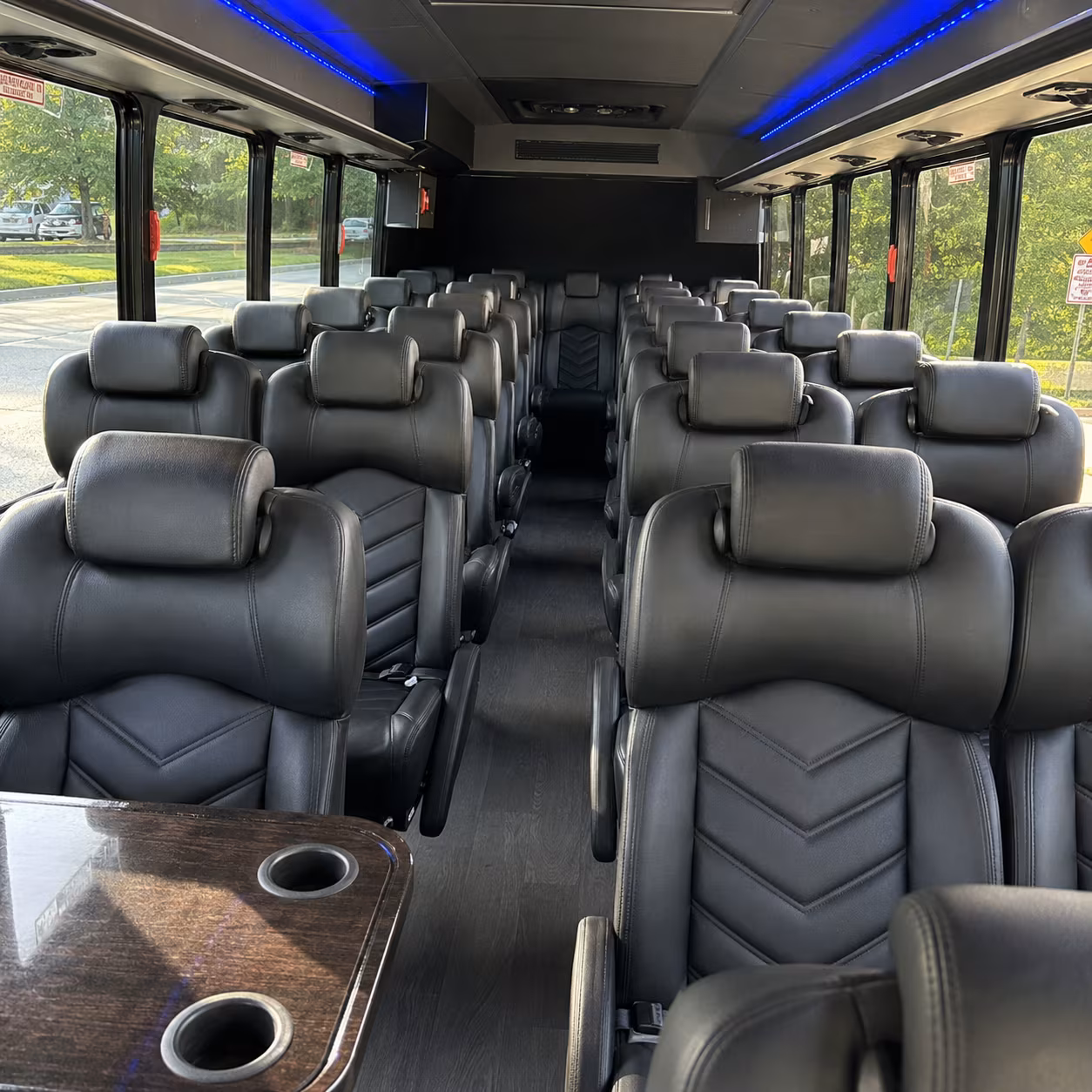 cranston 30 passenger minibus inside